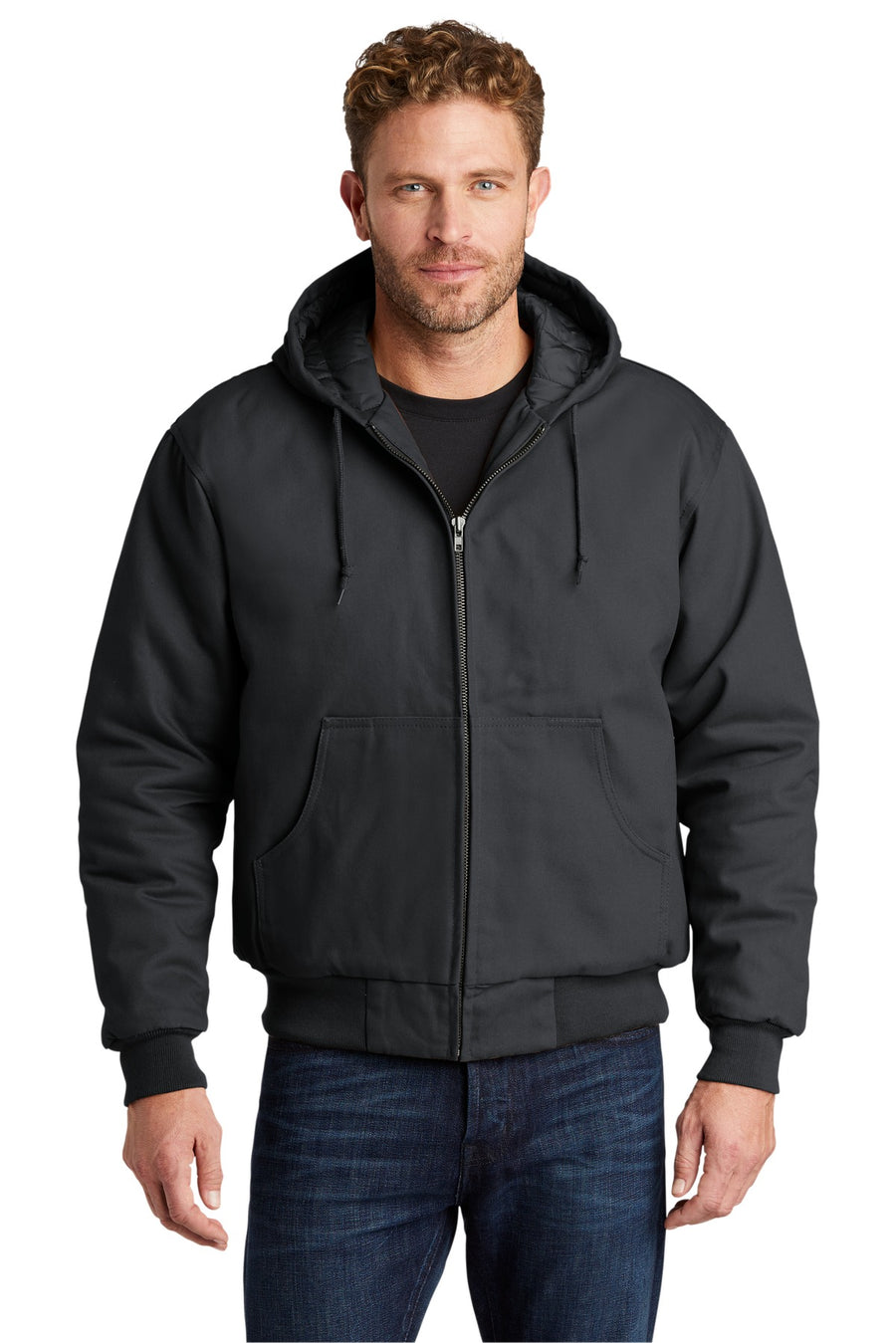 CornerStone ®  - Duck Cloth Hooded Work Jacket.  J763H