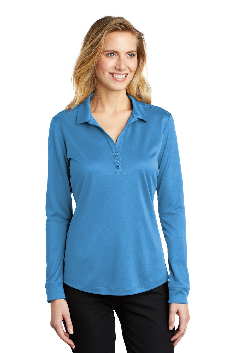 Port Authority  ®  Women's Silk Touch  ™   Performance Long Sleeve Polo. L540LS