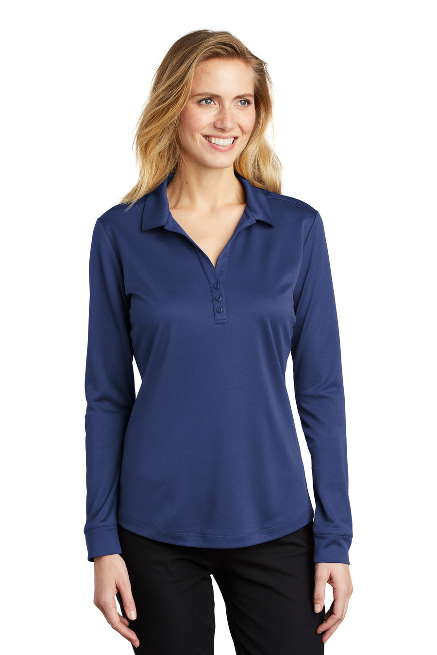 Port Authority  ®  Women's Silk Touch  ™   Performance Long Sleeve Polo. L540LS