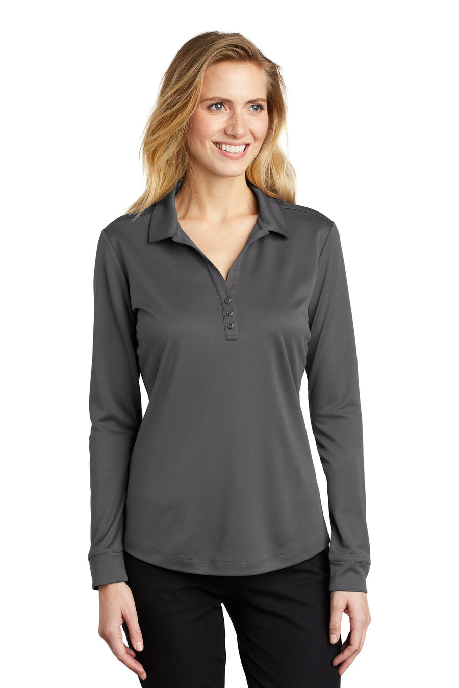 Port Authority  ®  Women's Silk Touch  ™   Performance Long Sleeve Polo. L540LS