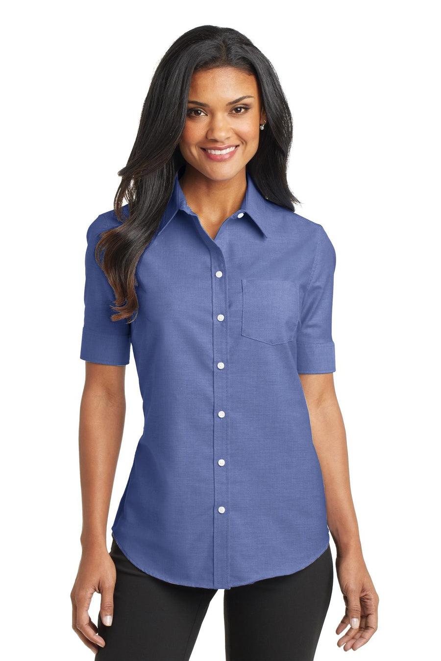 Port Authority ®  Women's Short Sleeve SuperPro ™  Oxford Shirt. L659