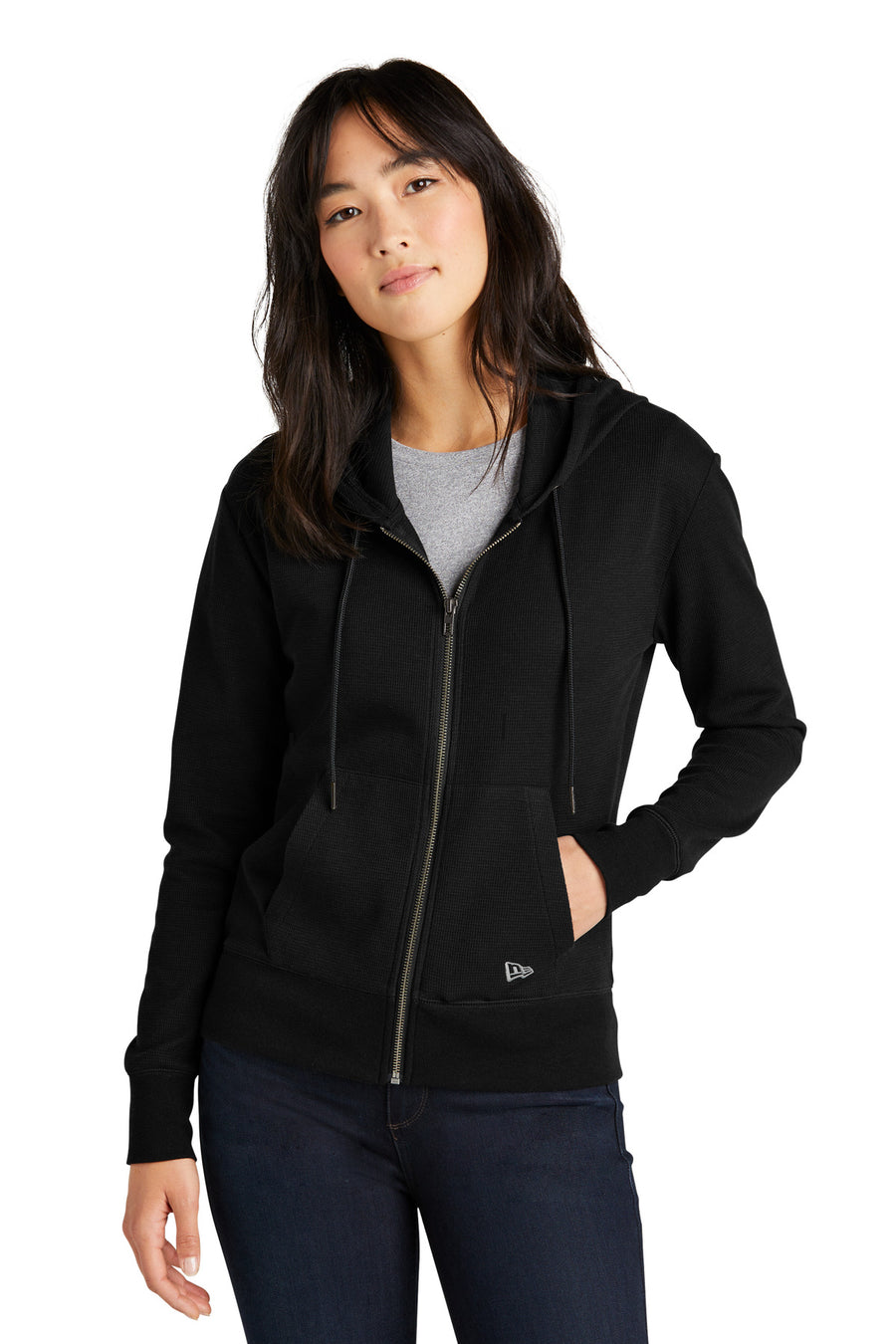 New Era ®  Women's Thermal Full-Zip Hoodie LNEA141