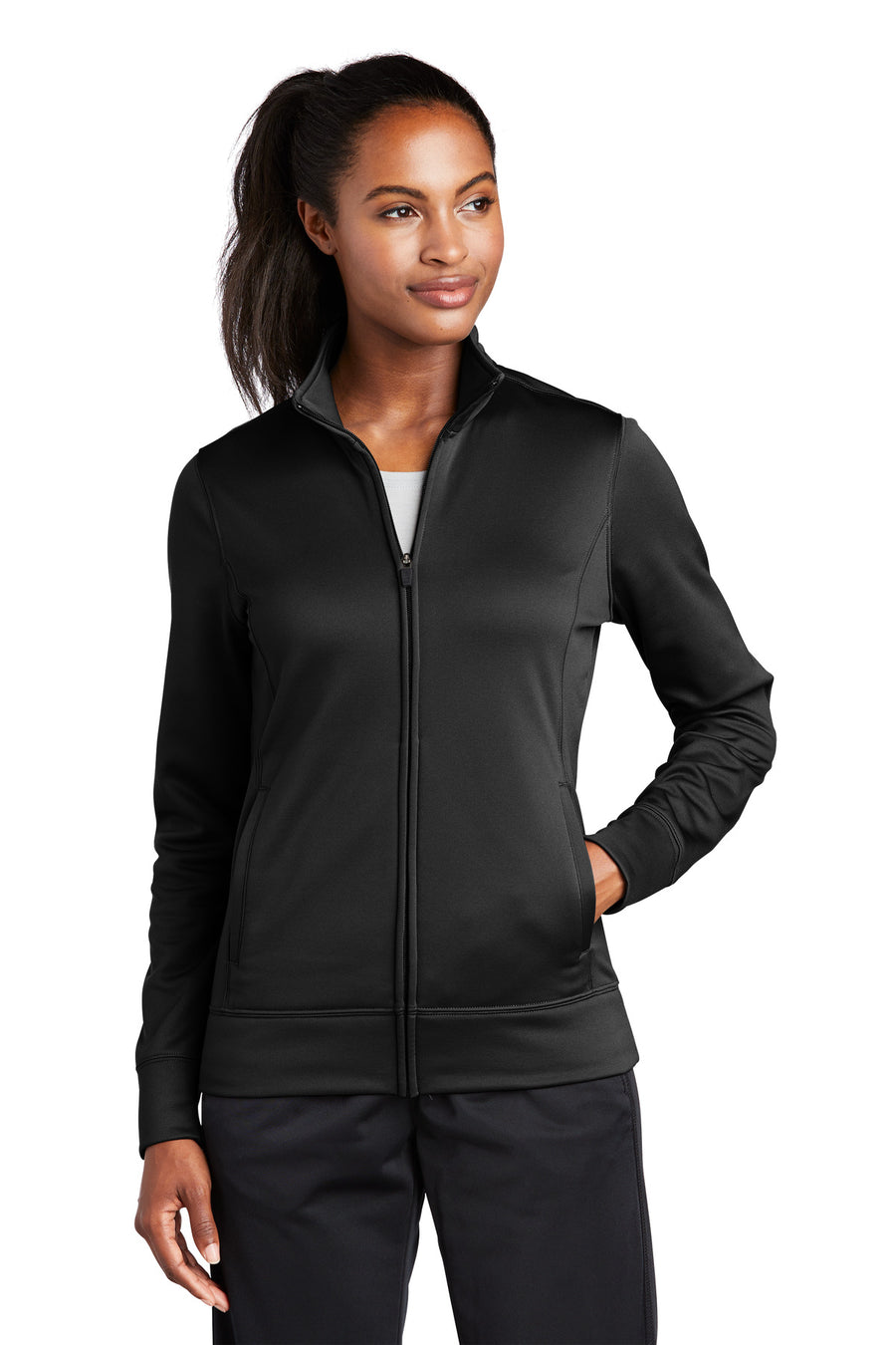 Sport-Tek ®  Women's Sport-Wick ®  Fleece Full-Zip Jacket.  LST241