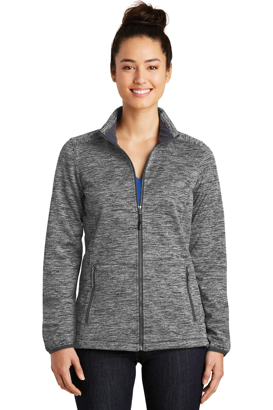 Sport-Tek ®  Women's PosiCharge ®  Electric Heather Soft Shell Jacket. LST30