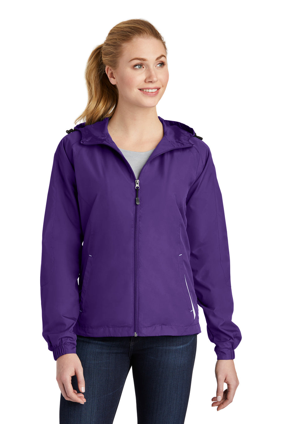 Sport-Tek ®  Women's Colorblock Hooded Raglan Jacket. LST76