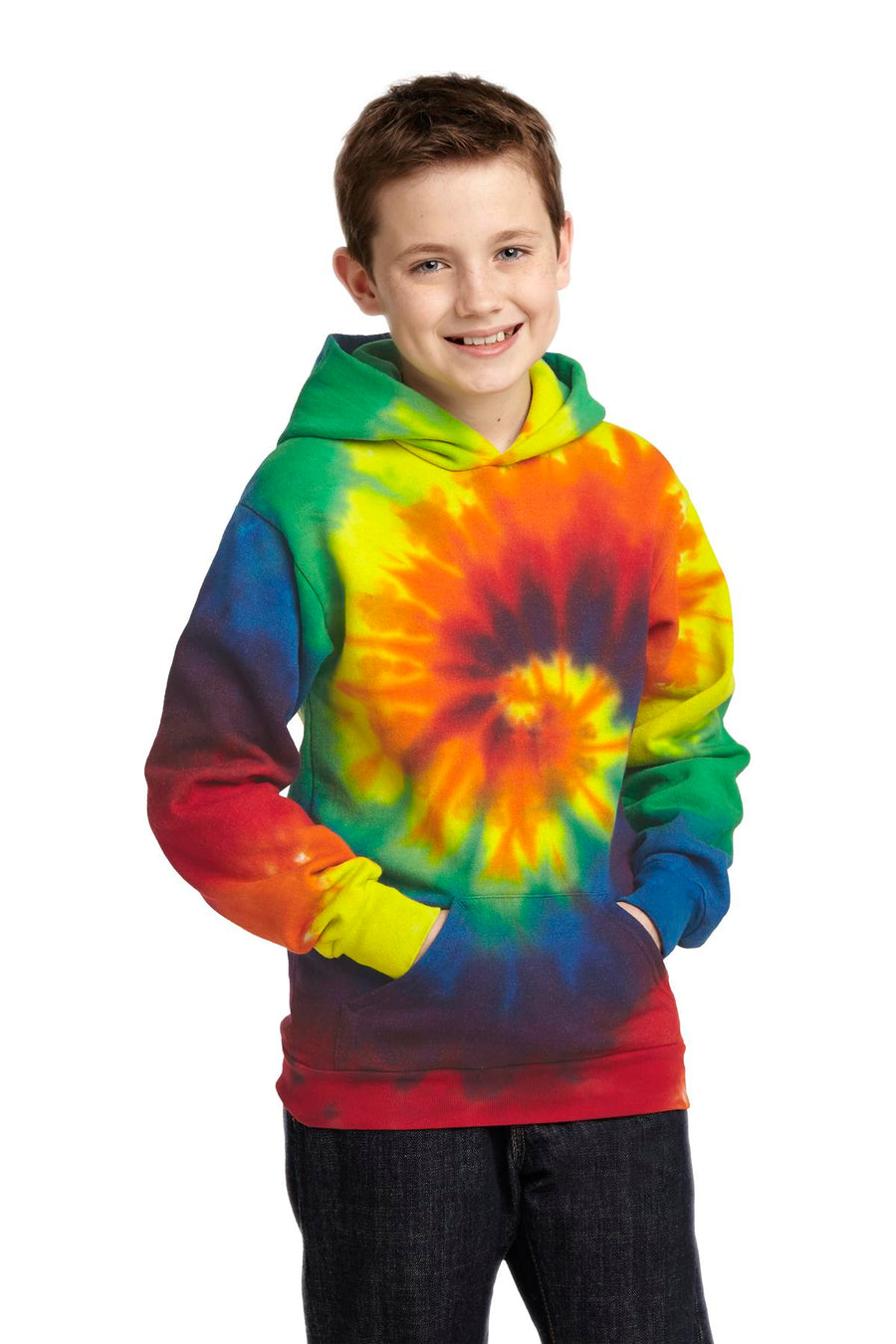 Port & Company ®  Youth Tie-Dye Pullover Hooded Sweatshirt. PC146Y