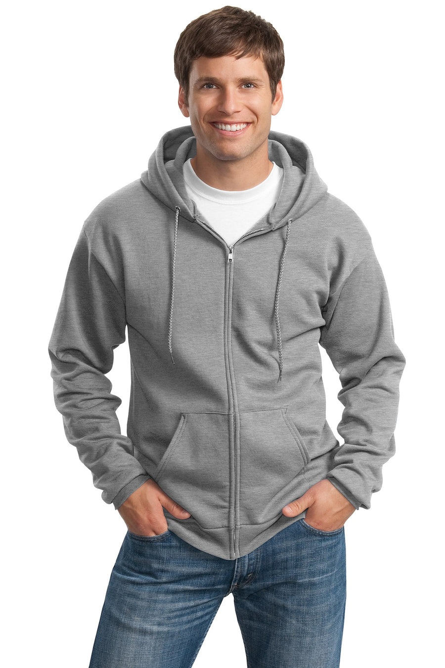 Port & Company ®  Tall Essential Fleece Full-Zip Hooded Sweatshirt. PC90ZHT