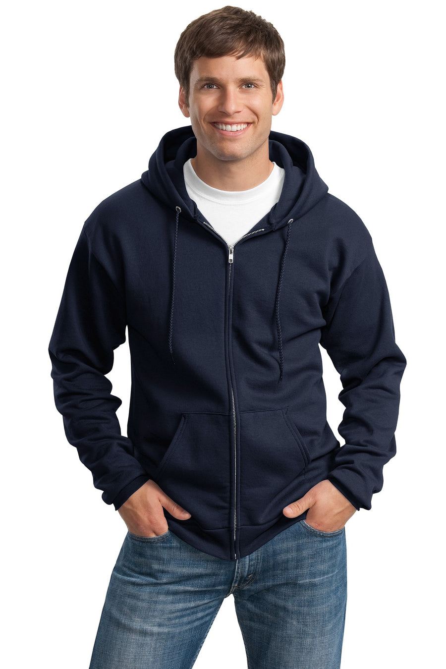 Port & Company ®  Tall Essential Fleece Full-Zip Hooded Sweatshirt. PC90ZHT