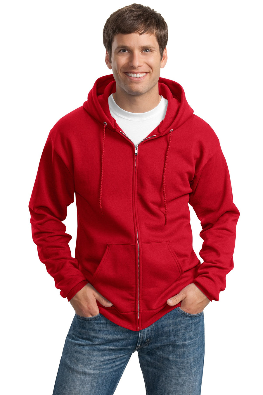 Port & Company ®  Tall Essential Fleece Full-Zip Hooded Sweatshirt. PC90ZHT