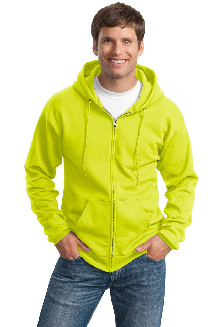 Port & Company ®  Tall Essential Fleece Full-Zip Hooded Sweatshirt. PC90ZHT