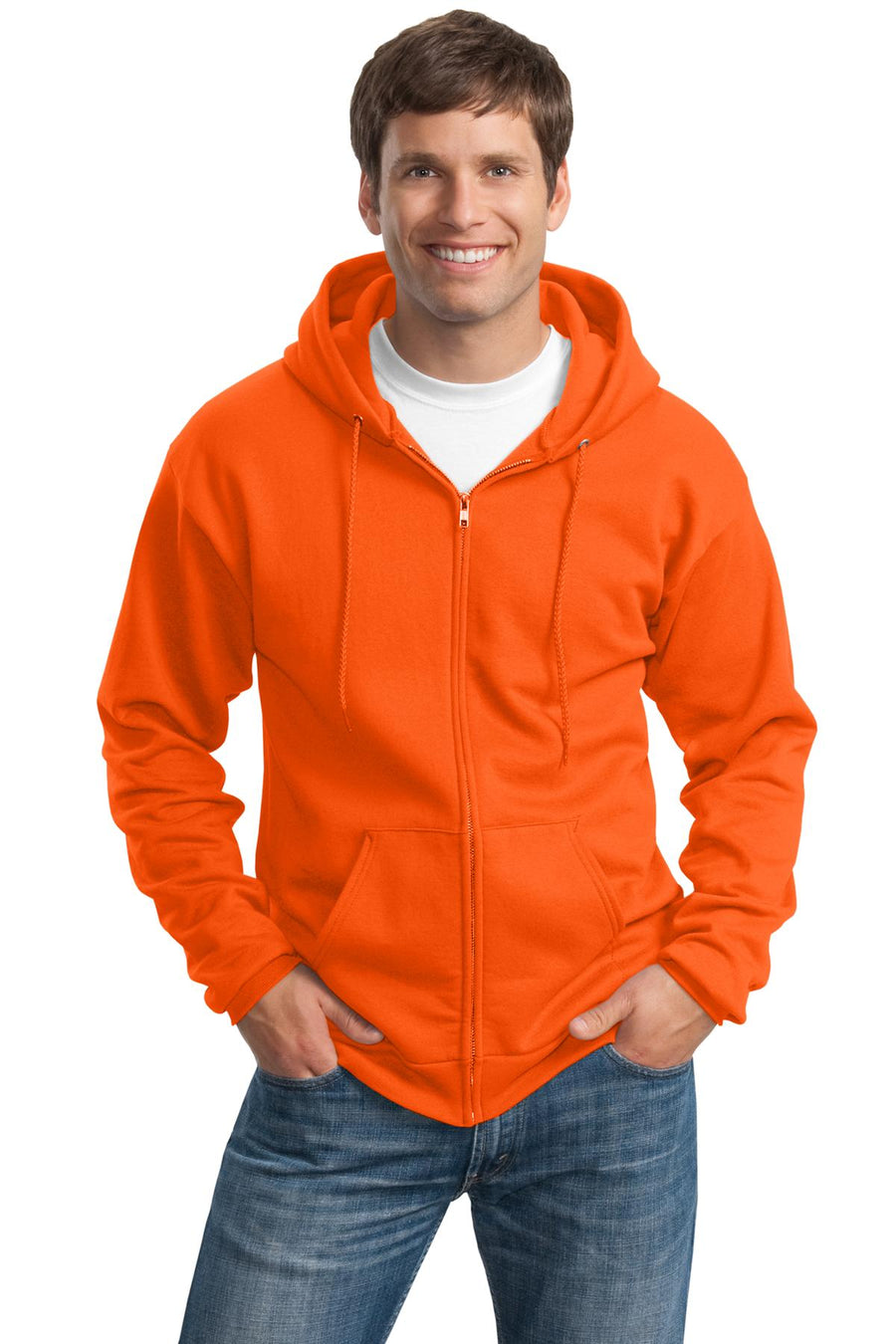 Port & Company ®  Tall Essential Fleece Full-Zip Hooded Sweatshirt. PC90ZHT