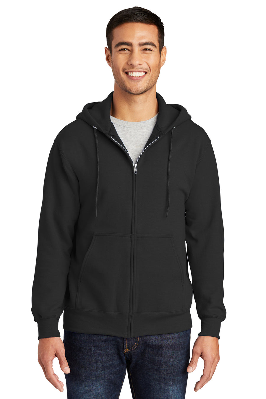 Port & Company ®  Tall Essential Fleece Full-Zip Hooded Sweatshirt. PC90ZHT