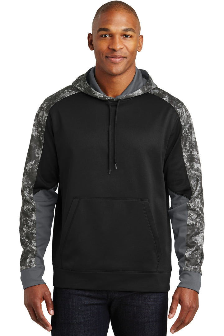 Sport-Tek ®  Sport-Wick ®  Mineral Freeze Fleece Colorblock Hooded Pullover. ST231