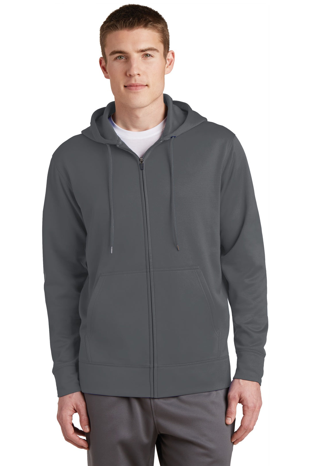 Sport-Tek ®  Sport-Wick ®  Fleece Full-Zip Hooded Jacket.  ST238