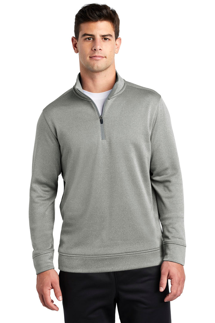 Sport-Tek  ®  PosiCharge  ®  Sport-Wick  ®  Heather Fleece 1/4-Zip Pullover. ST263