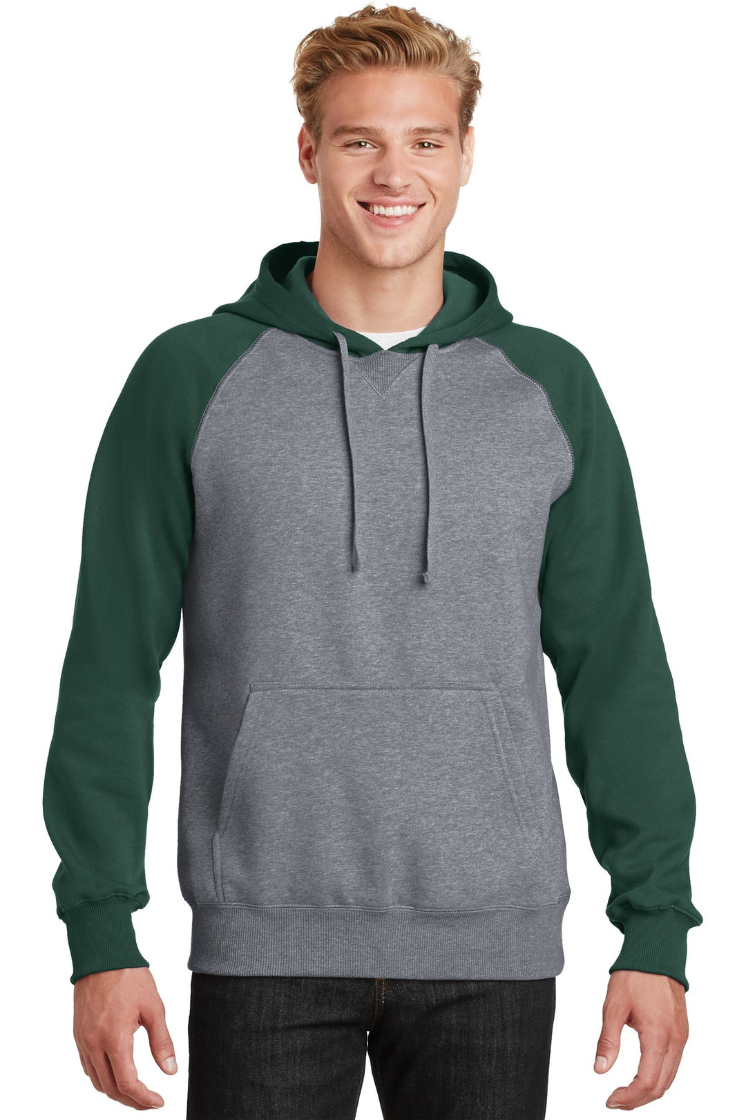 Sport-Tek ®  Raglan Colorblock Pullover Hooded Sweatshirt. ST267