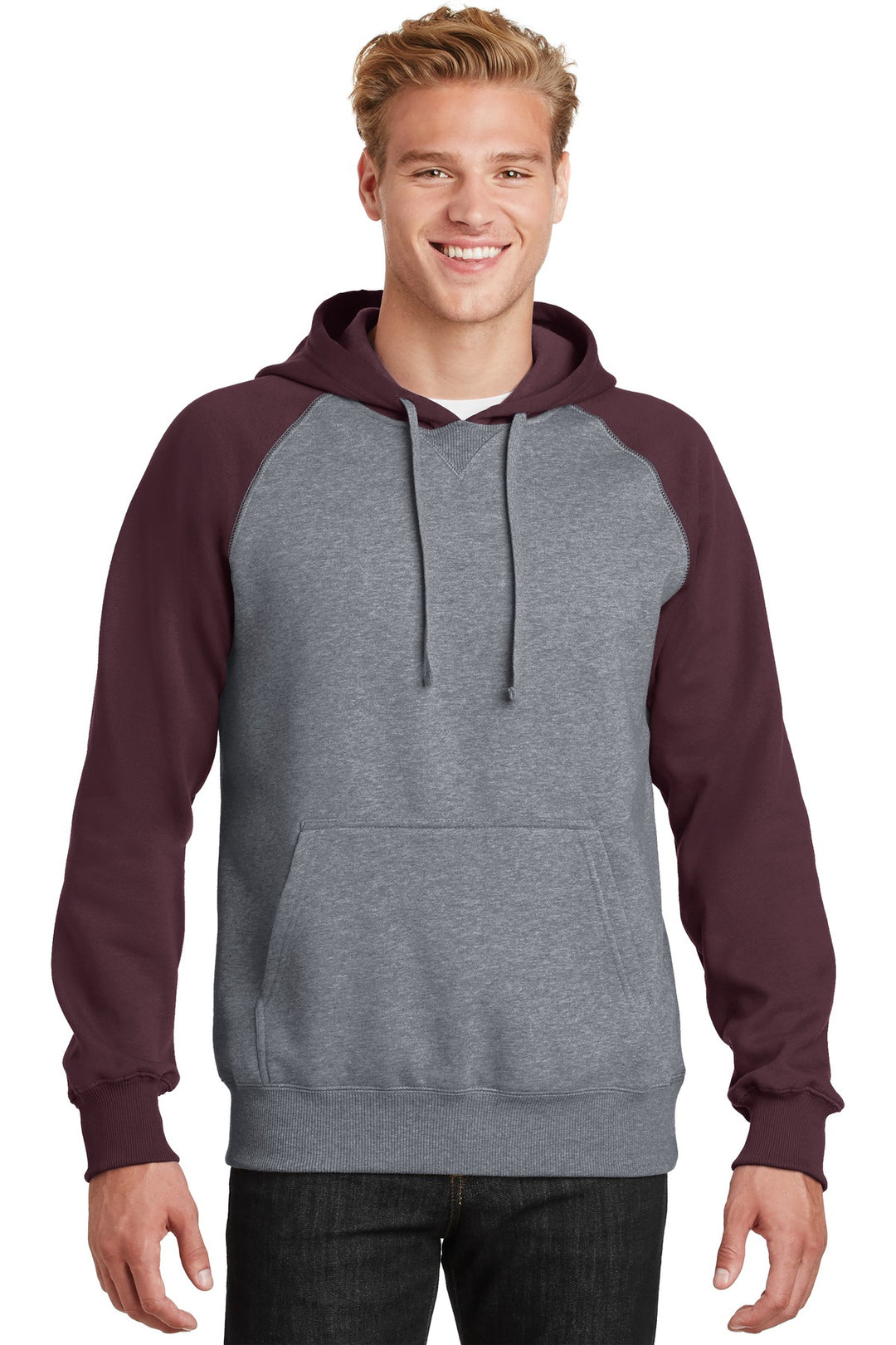 Sport-Tek ®  Raglan Colorblock Pullover Hooded Sweatshirt. ST267