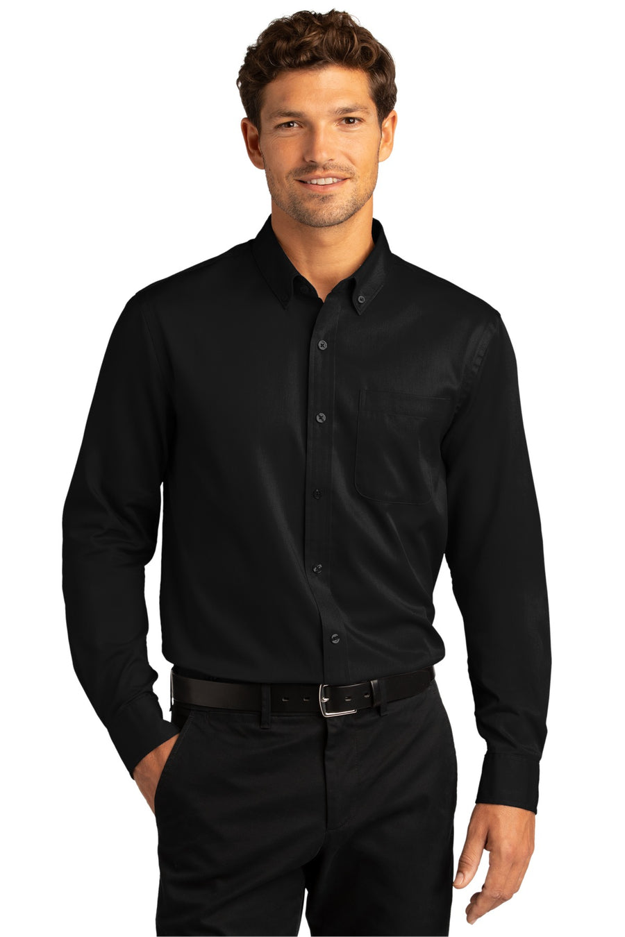 Port Authority ®  Long Sleeve SuperPro React ™  Twill Shirt. W808