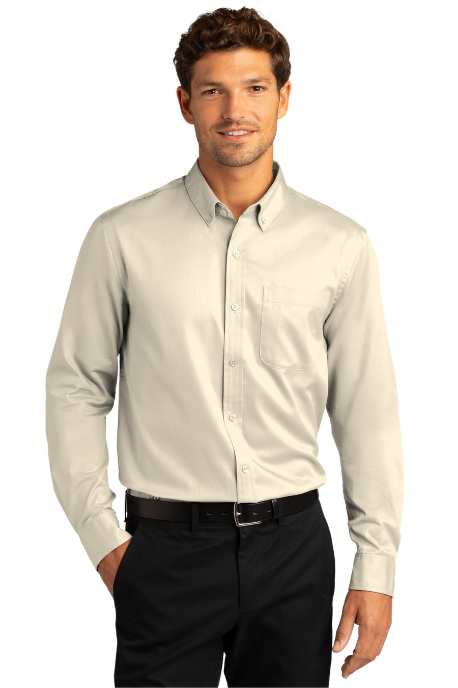 Port Authority ®  Long Sleeve SuperPro React ™  Twill Shirt. W808