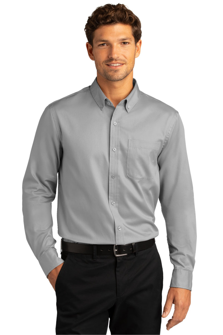 Port Authority ®  Long Sleeve SuperPro React ™  Twill Shirt. W808