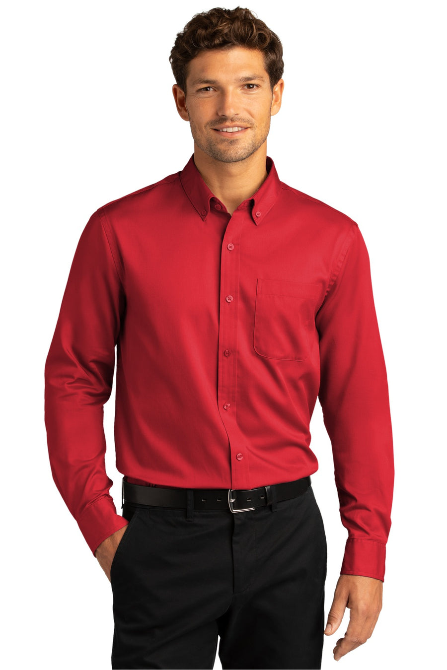 Port Authority ®  Long Sleeve SuperPro React ™  Twill Shirt. W808