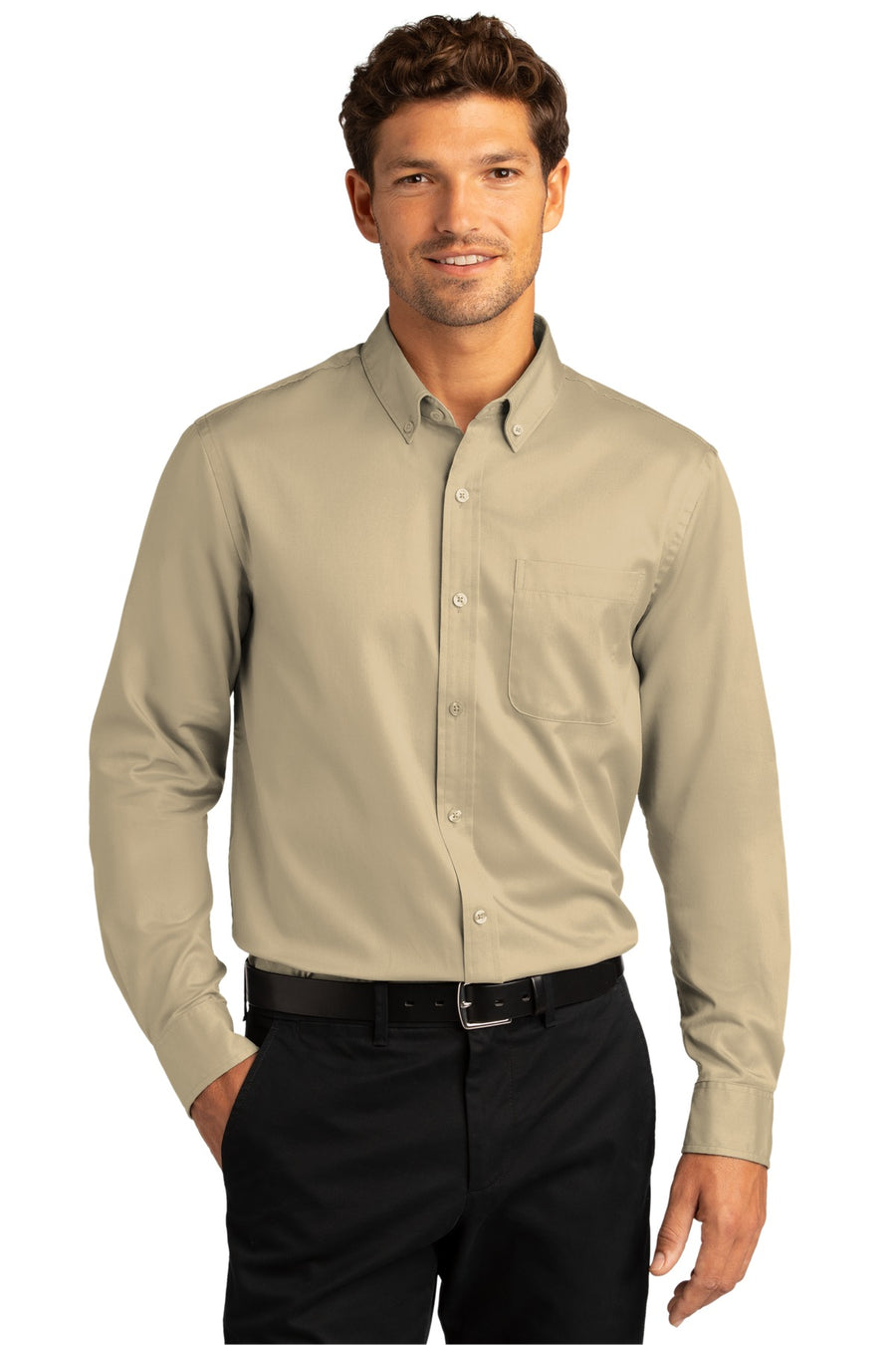 Port Authority ®  Long Sleeve SuperPro React ™  Twill Shirt. W808