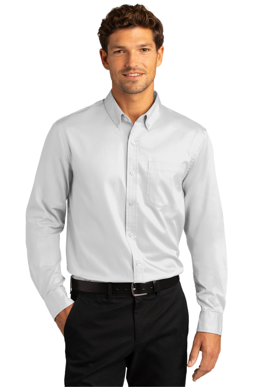 Port Authority ®  Long Sleeve SuperPro React ™  Twill Shirt. W808