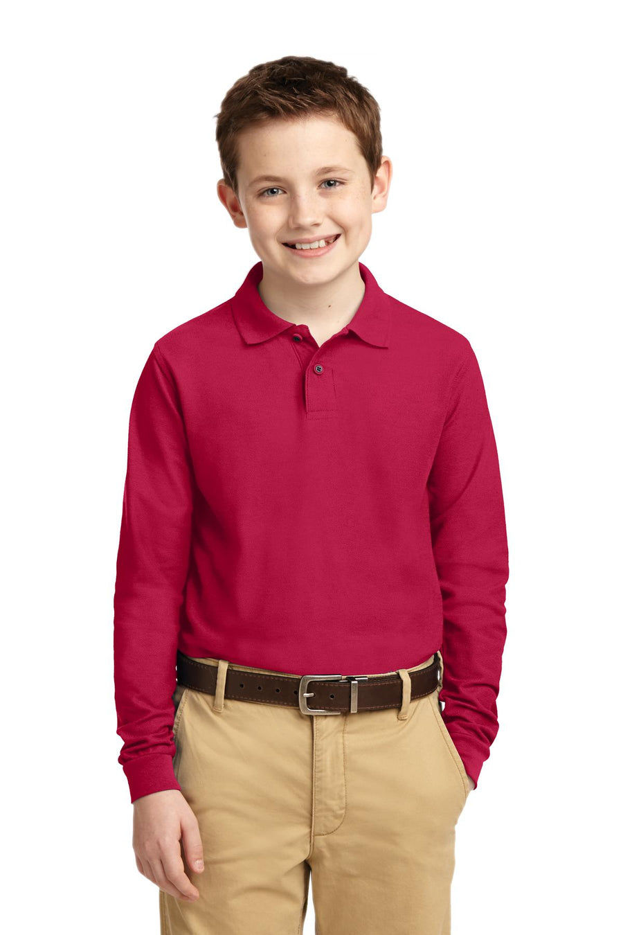 Port Authority ®  Youth Long Sleeve Silk Touch™ Polo.  Y500LS