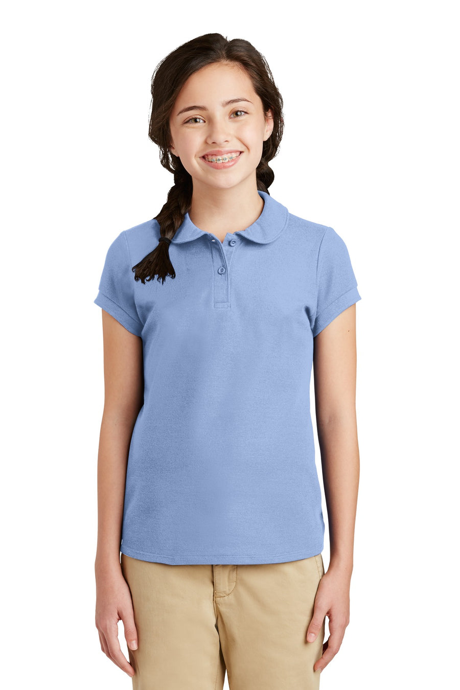 Port Authority ®  Girls Silk Touch ™  Peter Pan Collar Polo. YG503