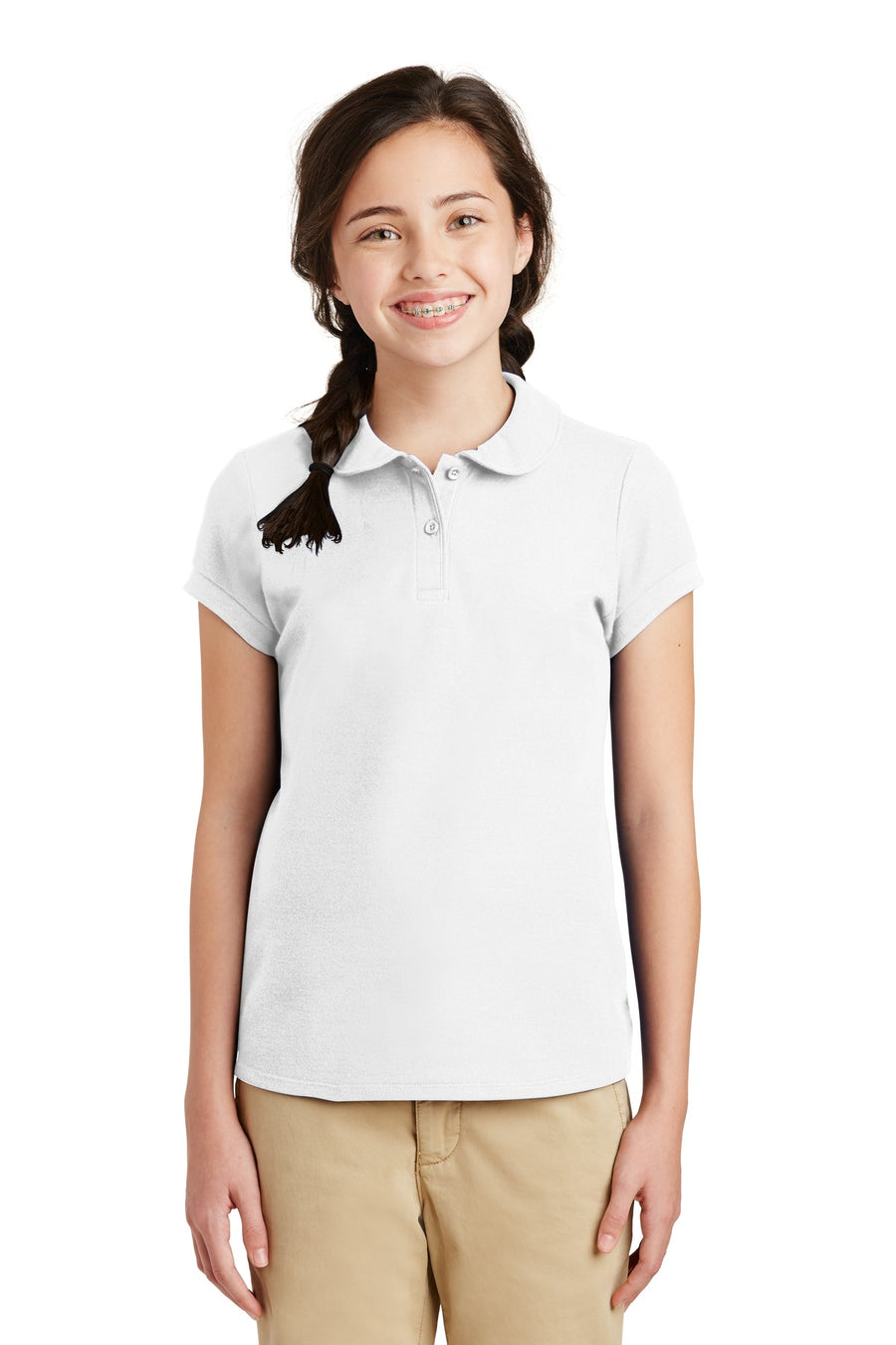 Port Authority ®  Girls Silk Touch ™  Peter Pan Collar Polo. YG503