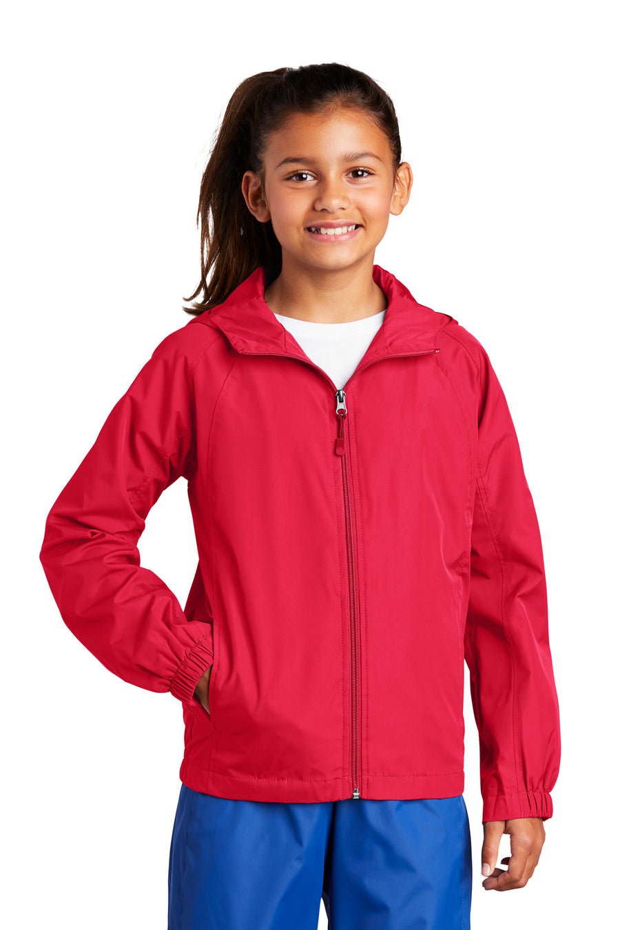 Sport-Tek ®  Youth Hooded Raglan Jacket. YST73