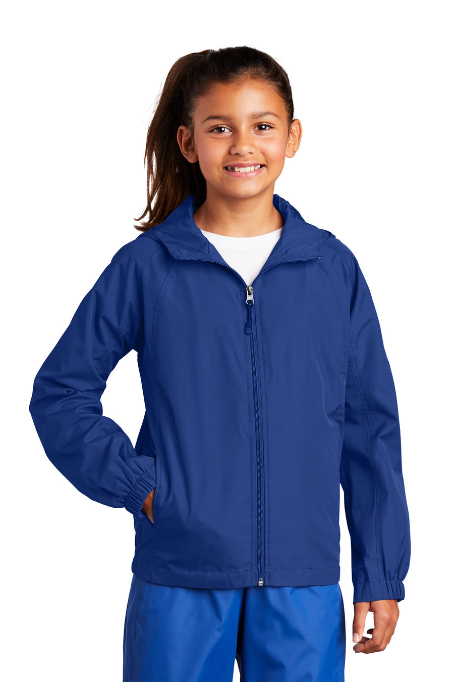 Sport-Tek ®  Youth Hooded Raglan Jacket. YST73