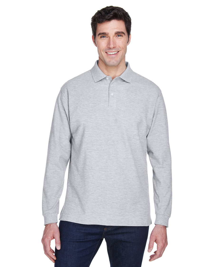 Men's Pima Piqué Long-Sleeve Polo