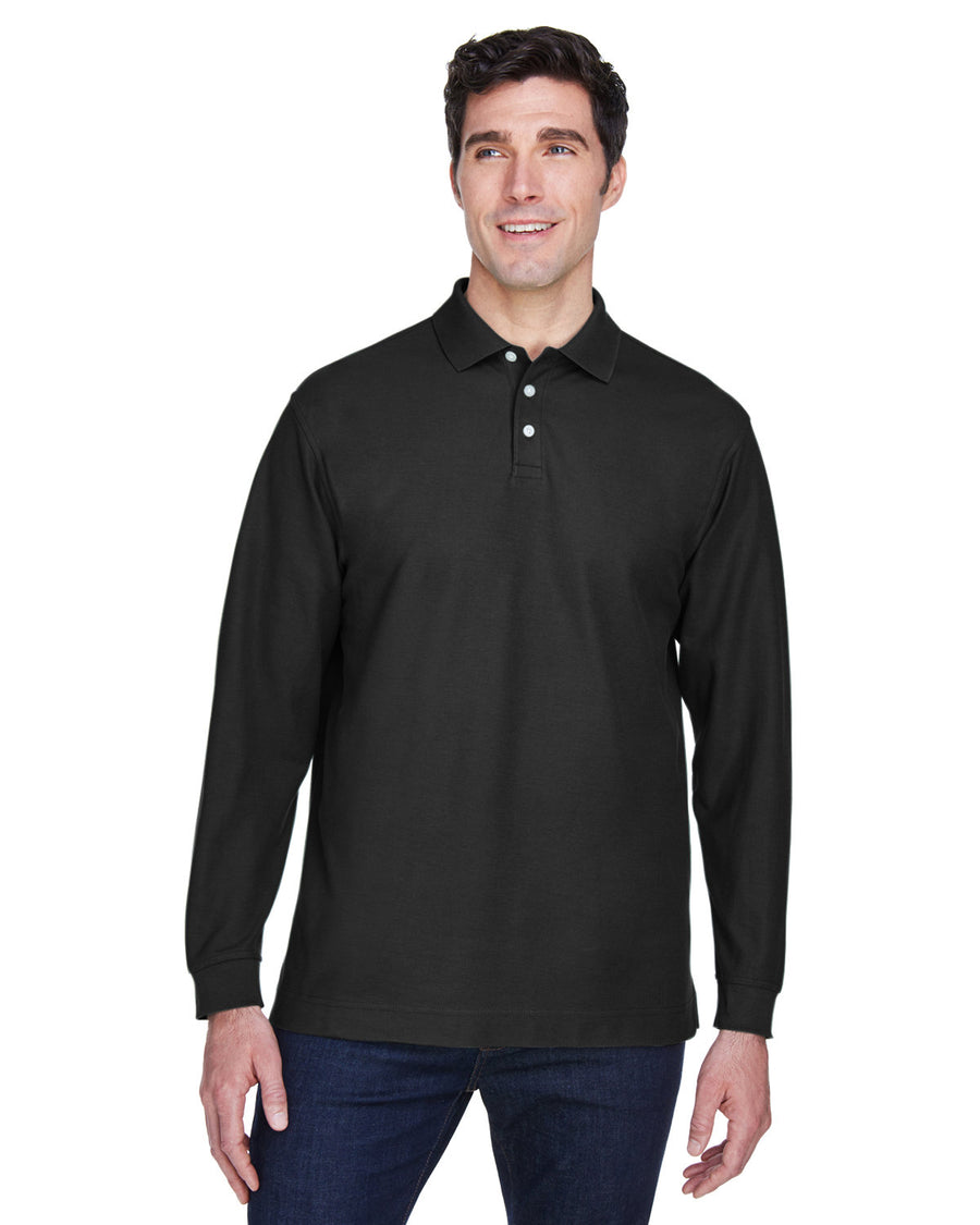 Men's Pima Piqué Long-Sleeve Polo