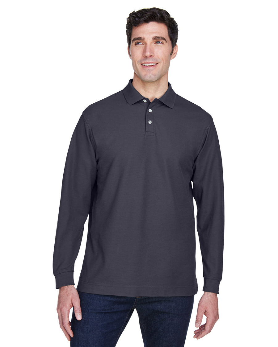 Men's Pima Piqué Long-Sleeve Polo