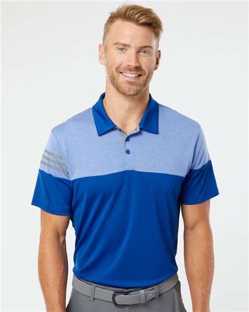 Heathered 3-Stripes Colorblocked Polo