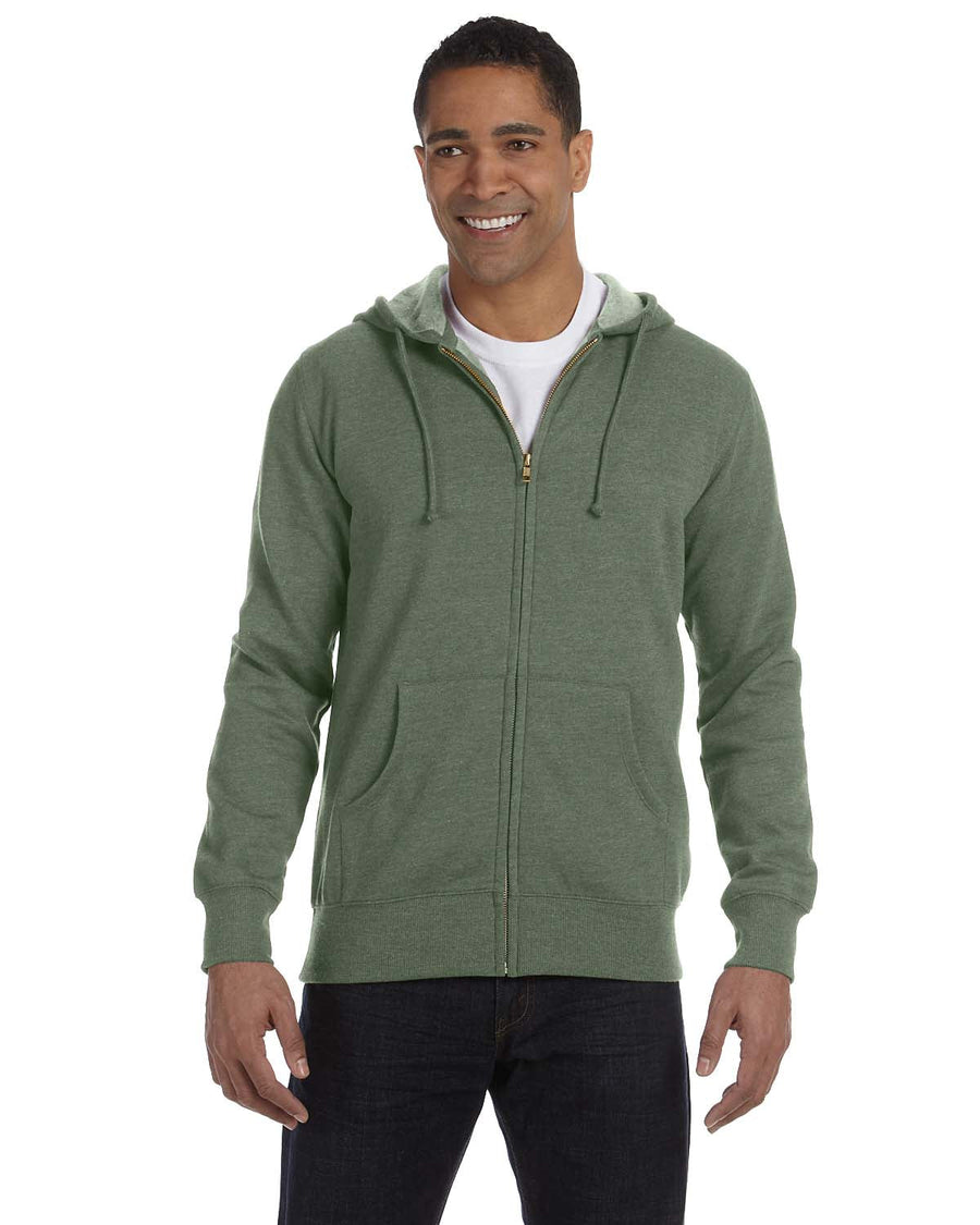 Men's Organic/Recycled Heathered Full-Zip Hooded Sweatshirt