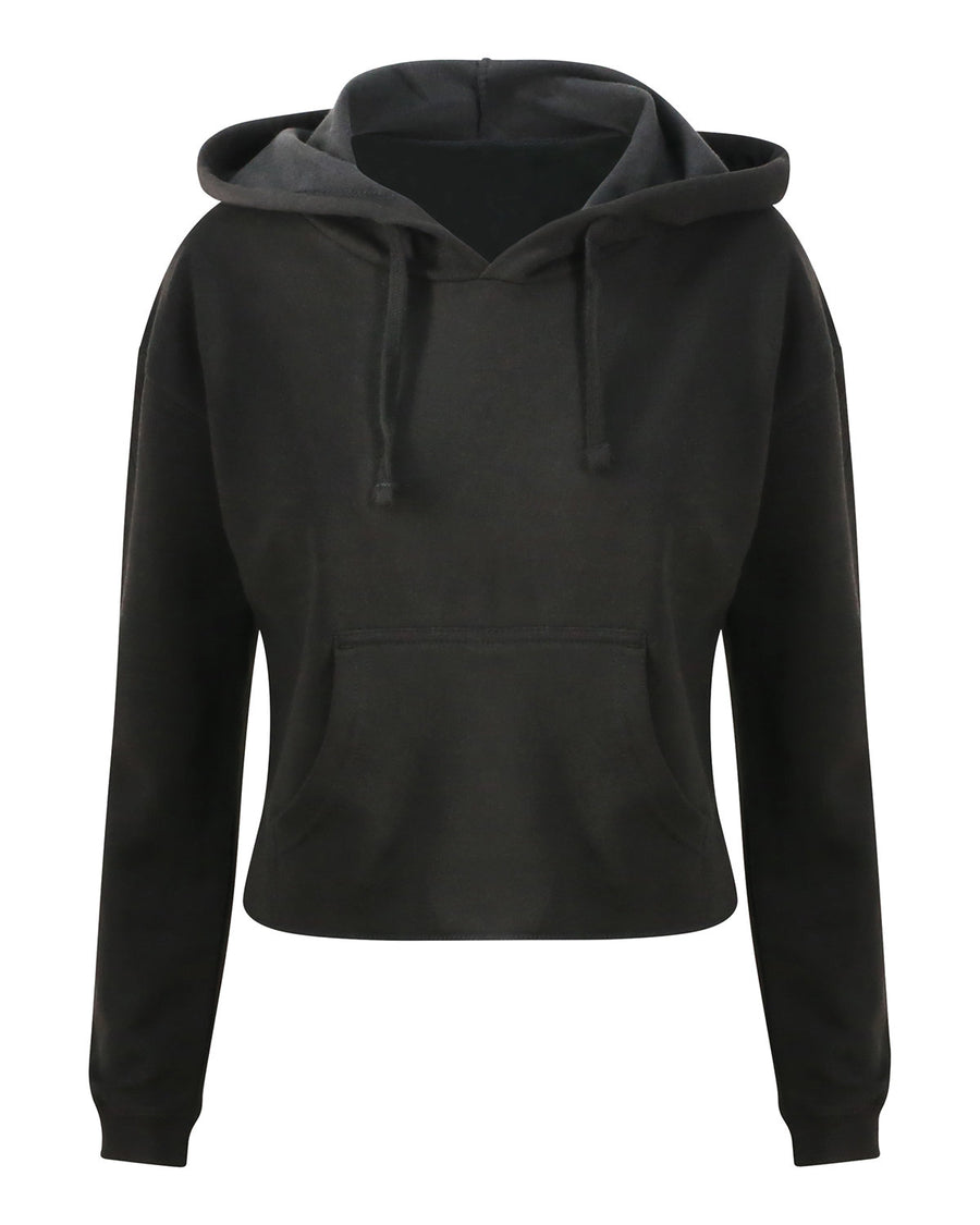 Ladies' Girlie Cropped Hooded Fleece with Pocket